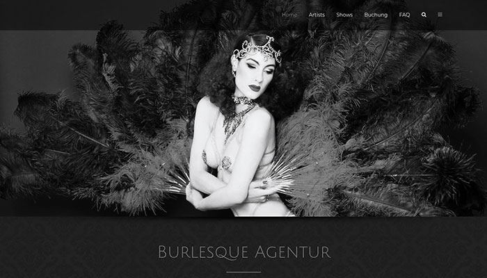 burlesqueagentur.com » Website Erstellung by J.R. Foto, Web & Design